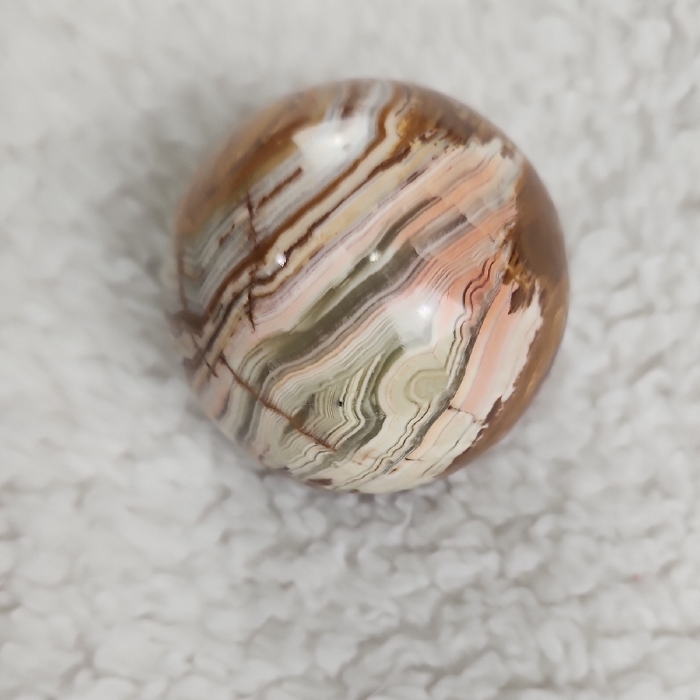 Elegant Brown and Cream Onyx Sphere